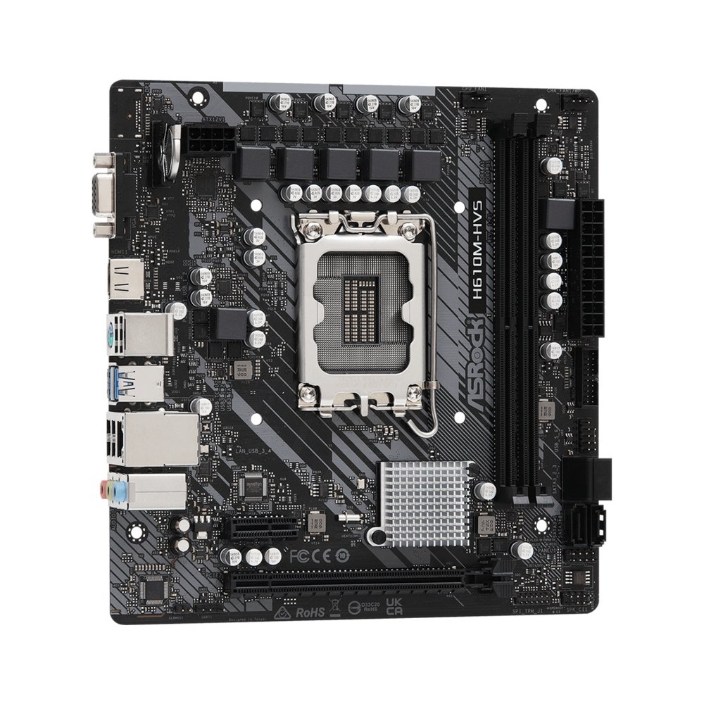 Asrock H610M-HVS Intel H610 | Socket LGA 1700 | Intel H610 | 2xDDR4 | Micro-ATX | Moederbord - Afbeelding 4