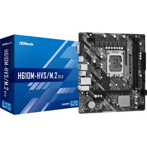 Asrock H610M-HVS/M.2 R2.0 | Socket LGA 1700 | Intel H610 | 4xDDR4 | Micro-ATX | Moederbord