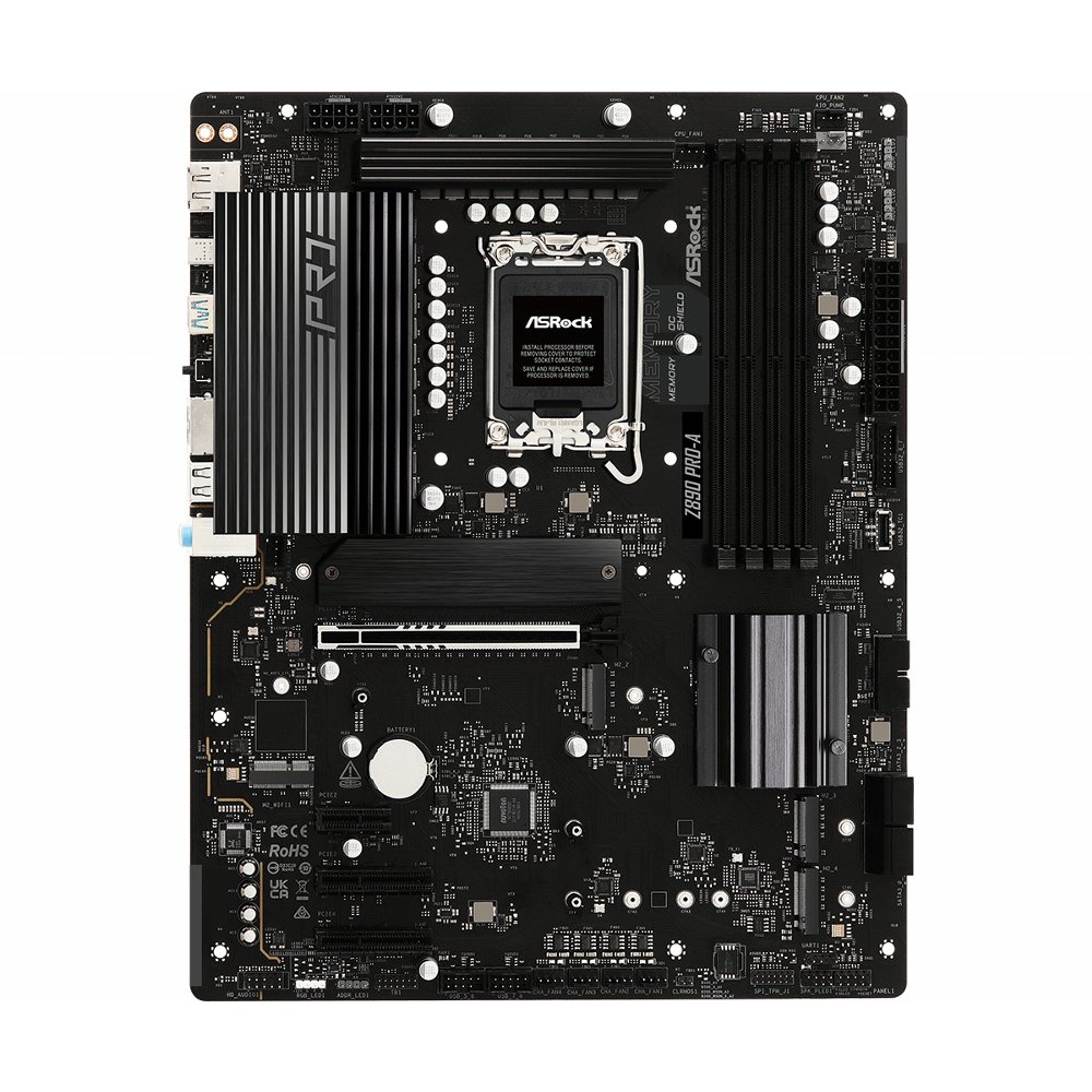 Asrock Z890 Pro-A Intel Z890 LGA 1851 | Socket LGA 1851 | Intel Z890 | 4xDDR5 | ATX | Moederbord