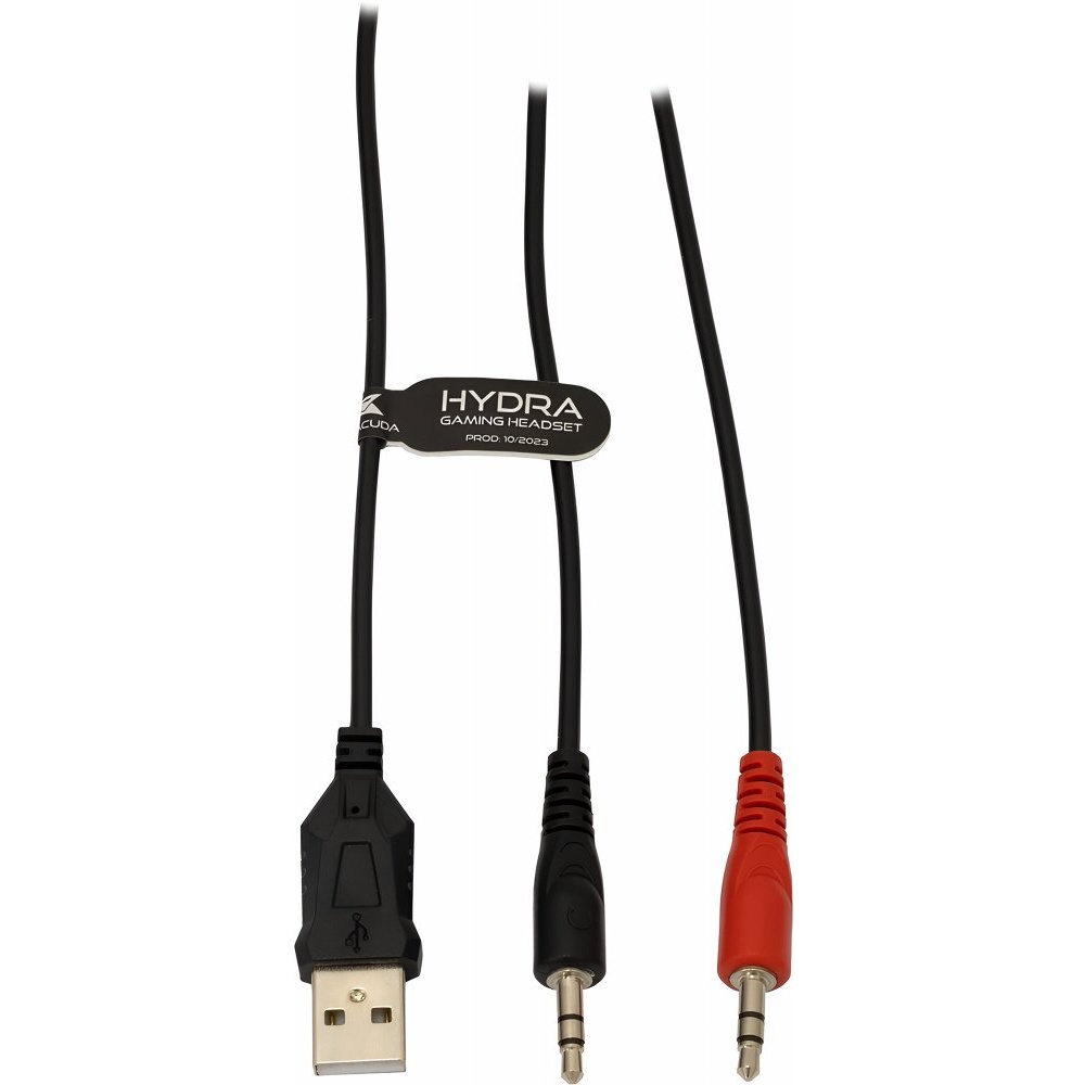 Baracuda HYDRA RGB Rainbow | Gaming Headset 3,5mm & USB | Zwart - Afbeelding 2