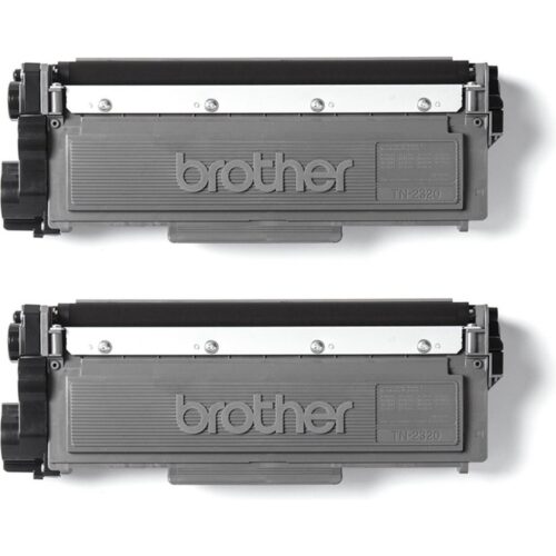 Brother TN‑2420 TWIN-Pack | 2× Zwarte Tonercartridge | 3.000 Pagina’s per Stuk | Origineel