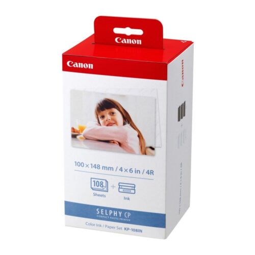 Canon KP-108IN | Fotopapierpakket | 108 vellen | Inclusief inkt | 10x15 cm | Wit/Rood