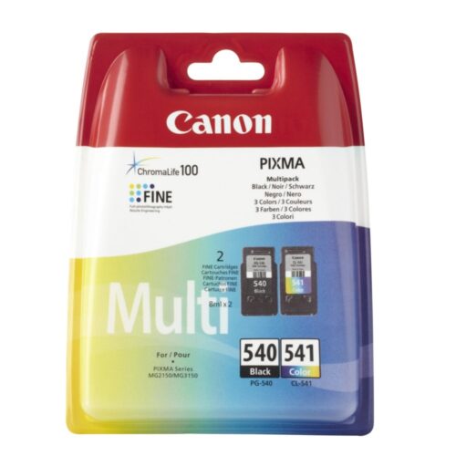 Canon PG-540/CL-541 | Originele Zwarte/Cyaan/Magenta/Geel Inktcartridges | 2-Pack