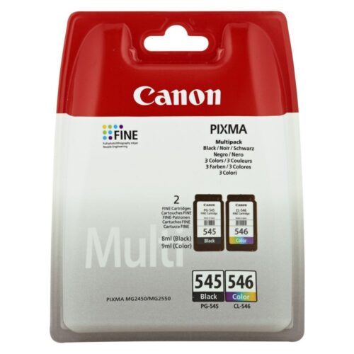 Canon PG-545 / CL-546 Multipack | Inktcartridges | Origineel | Zwart + Cyaan, Magenta, Geel | 2 stuks