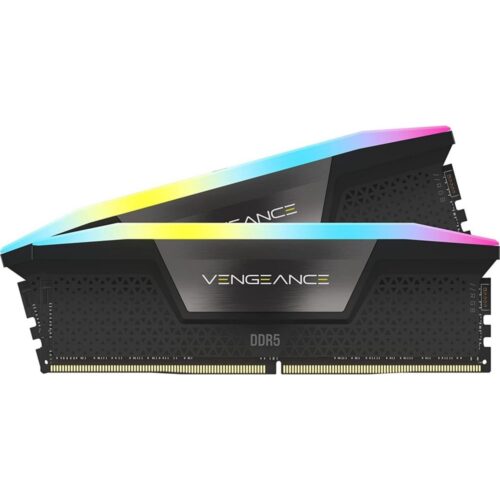 Corsair Vengeance RGB Zwart | 32GB 2x16GB DDR5 | 5200MHz | DIMM | CL40 | Geheugenmodule | RAM