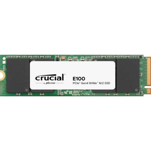 Crucial E100 2TB | PCIe NVMe SSD | Gen4 M.2 | 7.400 MB/s lezen | 7.000 MB/s schrijven