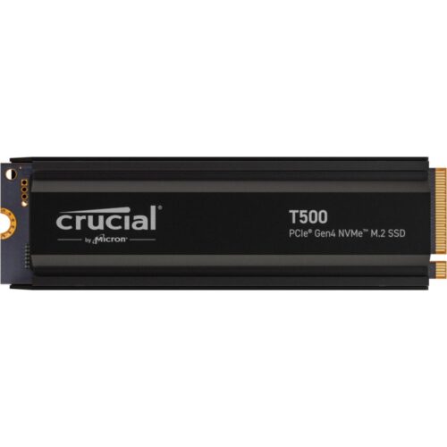 Crucial T500 | 1TB NVMe SSD | M.2 Gen4 | 7.300MB/s Lezen | 6.800MB/s Schrijven | Heatsink