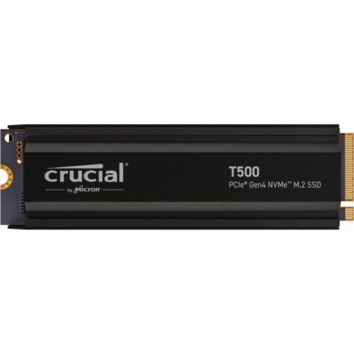 Crucial T500 | 4TB NVMe SSD | M.2 Gen4 | 7.000 MB/s Lezen | 6.900 MB/s Schrijven | Heatsink
