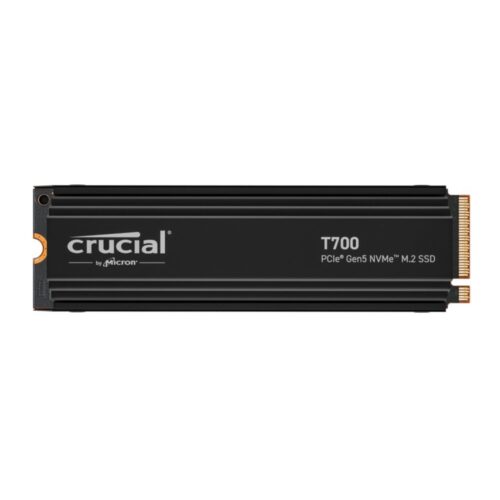 Crucial T700 | 2TB NVMe SSD | M.2 Gen5 | 12.400MB/s Lezen | 11.800MB/s Schrijven | Heatsink