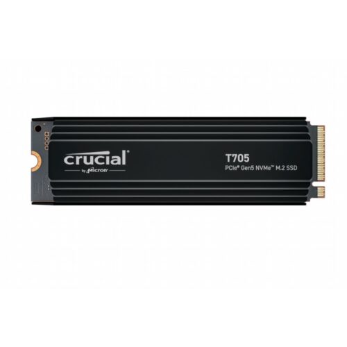 Crucial T705 | 4 TB NVMe SSD | M.2 Gen5 | tot 14.100 MB/s Lezen | tot 12.600 MB/s Schrijven | Heatsink