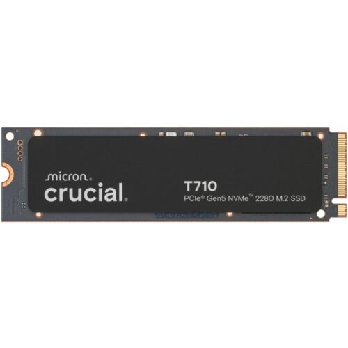 Crucial T710 | 1TB NVMe SSD | M.2 | Gen5 | 14.500MB/s Lezen | 12.700MB/s Schrijven
