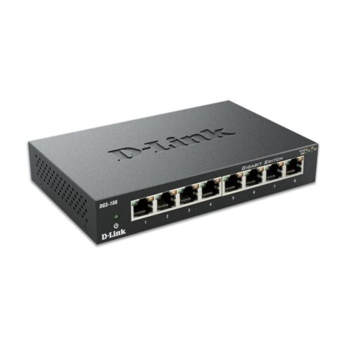 D-Link DGS-108 | Unmanaged Switch | Gigabit Ethernet (10/100/1000) | Zwart