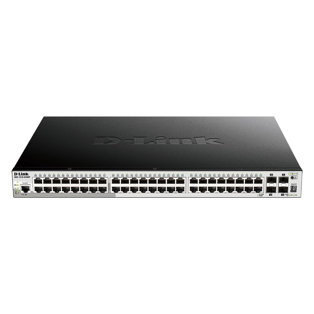 D-Link DGS-1510-20/E | 16-poorts Gigabit L2/L3 Smart Managed Switch | 2x SFP | 2x 10G SFP+ | 76 Gbps switchingcapaciteit | Rackmount 1U | Grijs