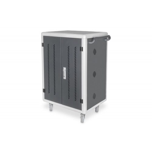 DIGITUS DN-45002 | Laadwagen 30 Devices | USB Opladen | Geschikt voor 15.6" Laptops en Tablets | Verrijdbaar | Zwart
