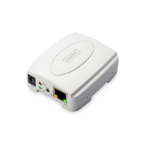 Digitus DN-13003-2 Print Server | 1x USB 2.0 | 1x RJ45 10/100 Mbps | TCP/IP, IPX/SPX, NetBEUI, AppleTalk