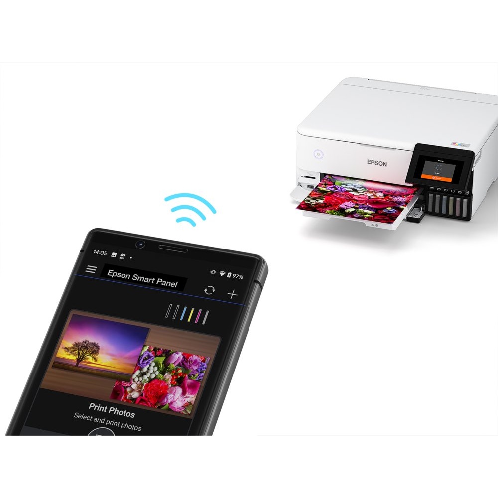 Epson EcoTank ET-8500 | All-in-One Inkjetprinter | 6-Kleuren Inktsysteem | A4 | Wi-Fi | Wit - Afbeelding 4