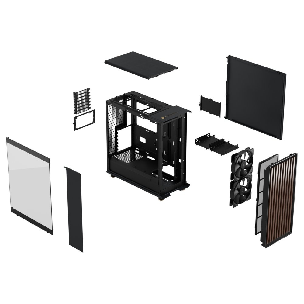 Fractal Design North TG Clear Charcoal | Midi Tower Case | Zwart - Afbeelding 8