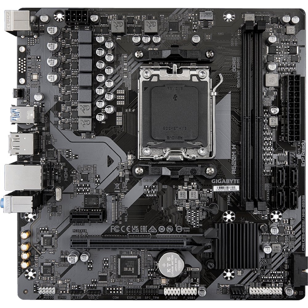 GIGABYTE A620M H | Socket AM5 | AMD A620 | 2xDDR5 | Micro-ATX | Moederbord - Afbeelding 2