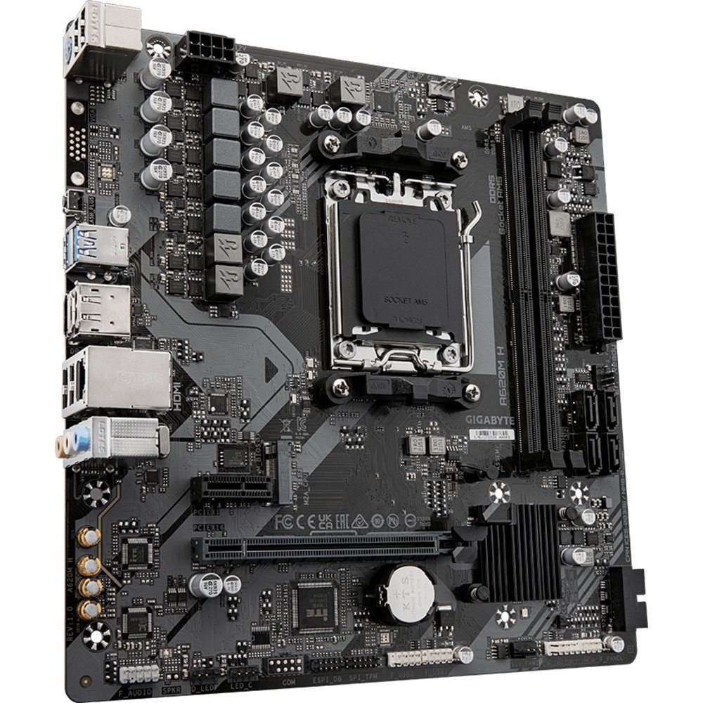 GIGABYTE A620M H | Socket AM5 | AMD A620 | 2xDDR5 | Micro-ATX | Moederbord - Afbeelding 3