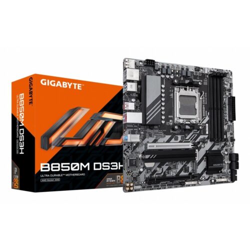 GIGABYTE B850M DS3H | Socket AM5 | AMD B850 | 4xDDR5 | Micro ATX | Moederbord