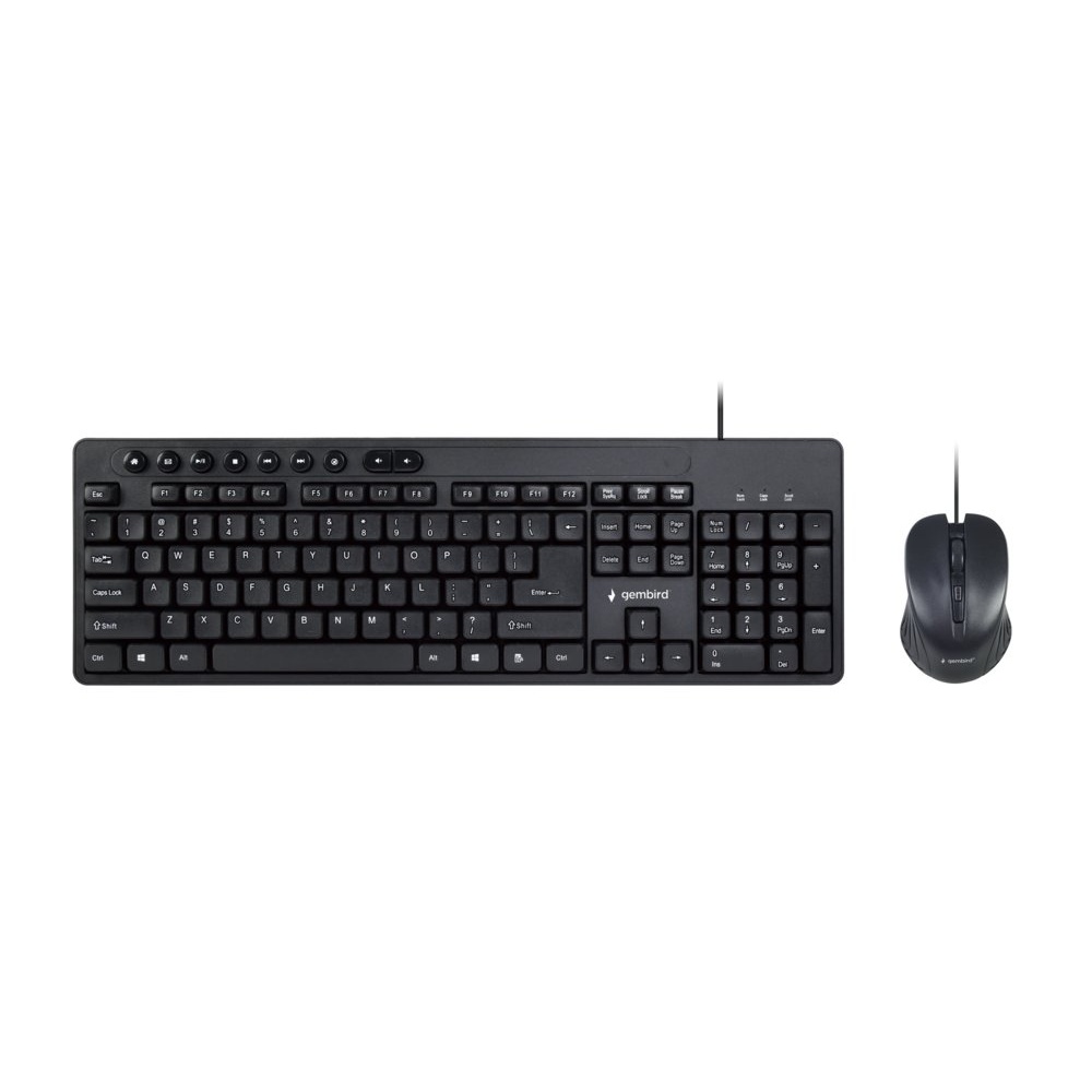 Gembird KBS-UM-04 | Bedrade Muis en Toetsenbordcombo | QWERTY