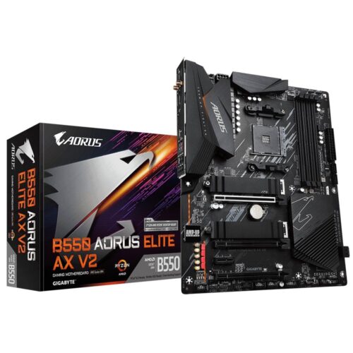 Gigabyte B550 AORUS ELITE AX V2 | Socket AM4 | AMD B550 | 4xDDR4 | ATX | Moederbord