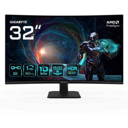 Gigabyte GS32QCA | 31,5" | Quad HD | 180 Hz | 1 ms | 2x HDMI | DisplayPort | Gaming Monitor