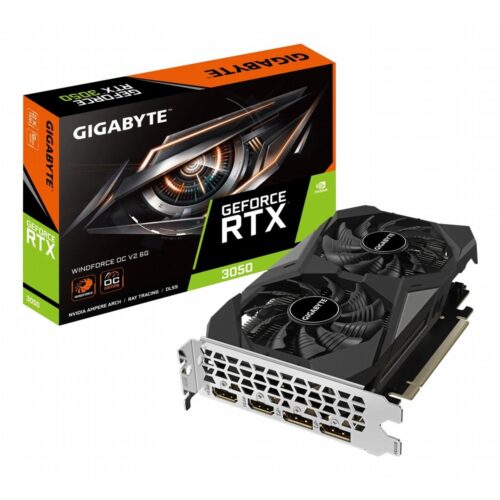 Gigabyte GeForce RTX 3050 WINDFORCE OC V2 | 6GB GDDR6 VRAM | Videokaart | GPU | Nvidia