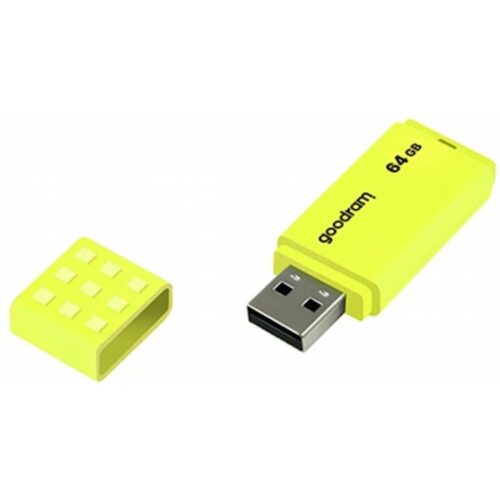 Goodram UME2 | USB-A 2.0 Flash Drive | 64GB | tot 20 MB/s lezen | tot 5 MB/s schrijven | Geel