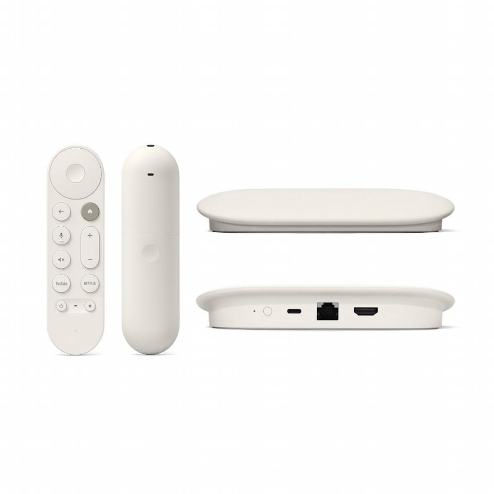 Google TV Streamer Wit 4K | 32GB Opslag | Bluetooth + Wifi + Ethernet