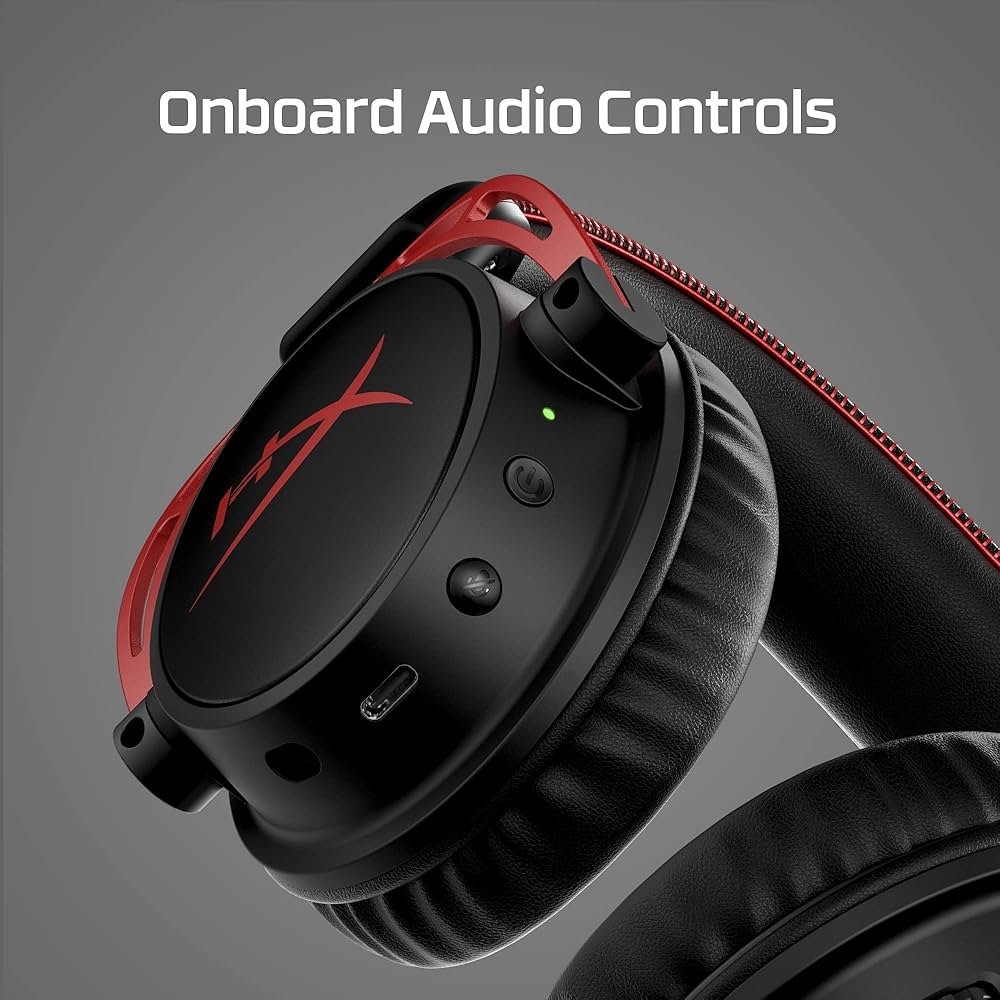 HyperX Cloud Alpha | Draadloze Over-ear Gaming Headset | USB-A | Zwart/Rood - Afbeelding 2