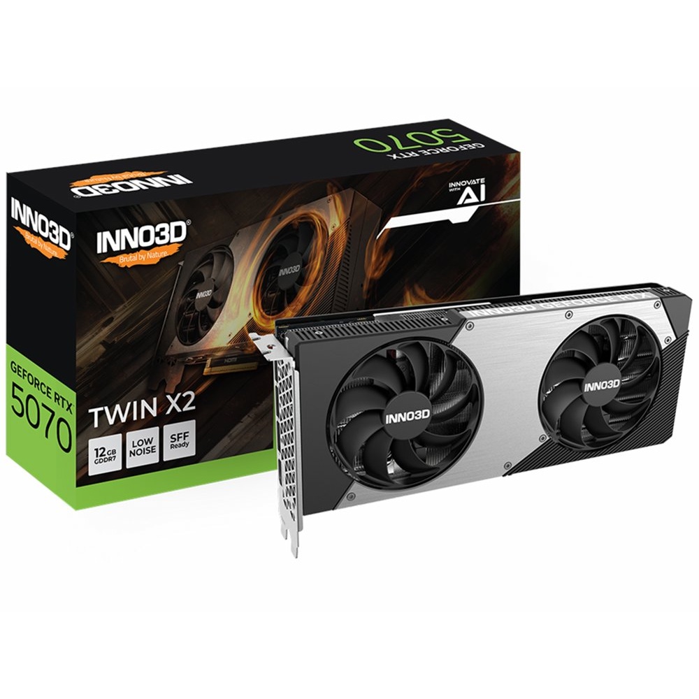 INNO3D GeForce RTX 5070 TWIN X2 | 12GB GDDR7 | DLSS 4 | Videokaart | Nvidia GPU