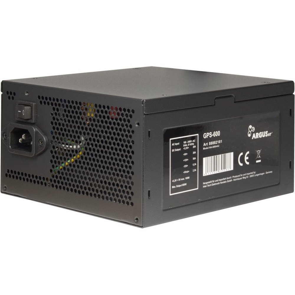 Inter-Tech Argus GPS-600 | 600 Watt Gold ATX PSU | Power Supply | Voeding - Afbeelding 3