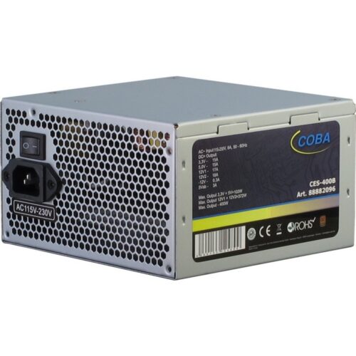 Inter-Tech Coba CES-400B | 400 Watt ATX PSU | Niet-Modulair | Power Supply | Voeding
