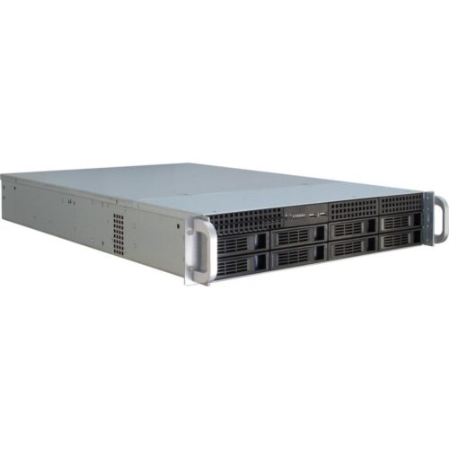 Inter-Tech IPC 2U-2408 Rack Zwart, Roestvrijstaal