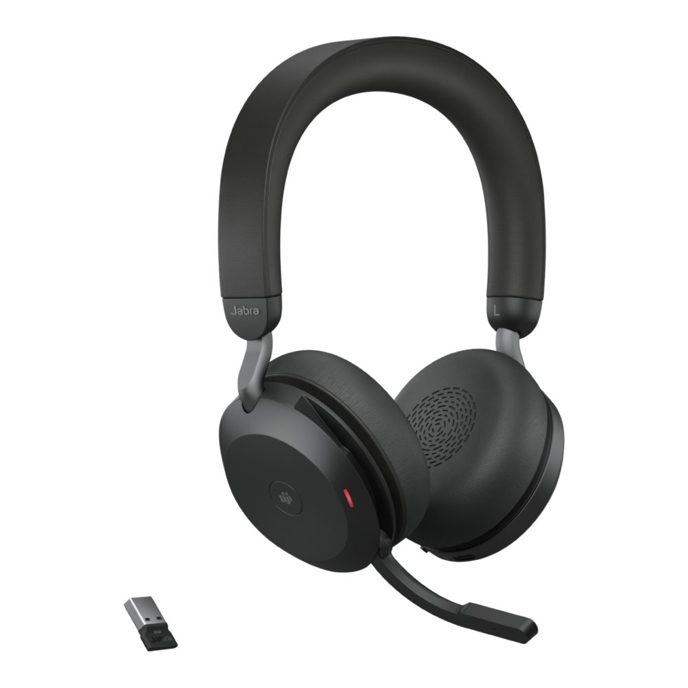 Jabra Evolve2 75 | Draadloze On-Ear Headset | ANC | RF | USB-A | Zwart - Afbeelding 3
