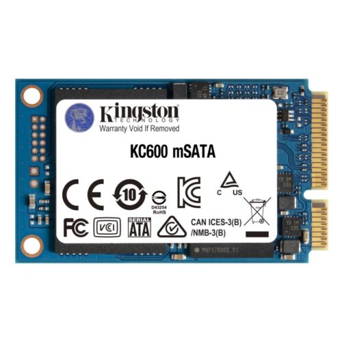 Kingston KC600 | 512GB SATA SSD | mSATA | 550MB/s Lezen | 520MB/s Schrijven