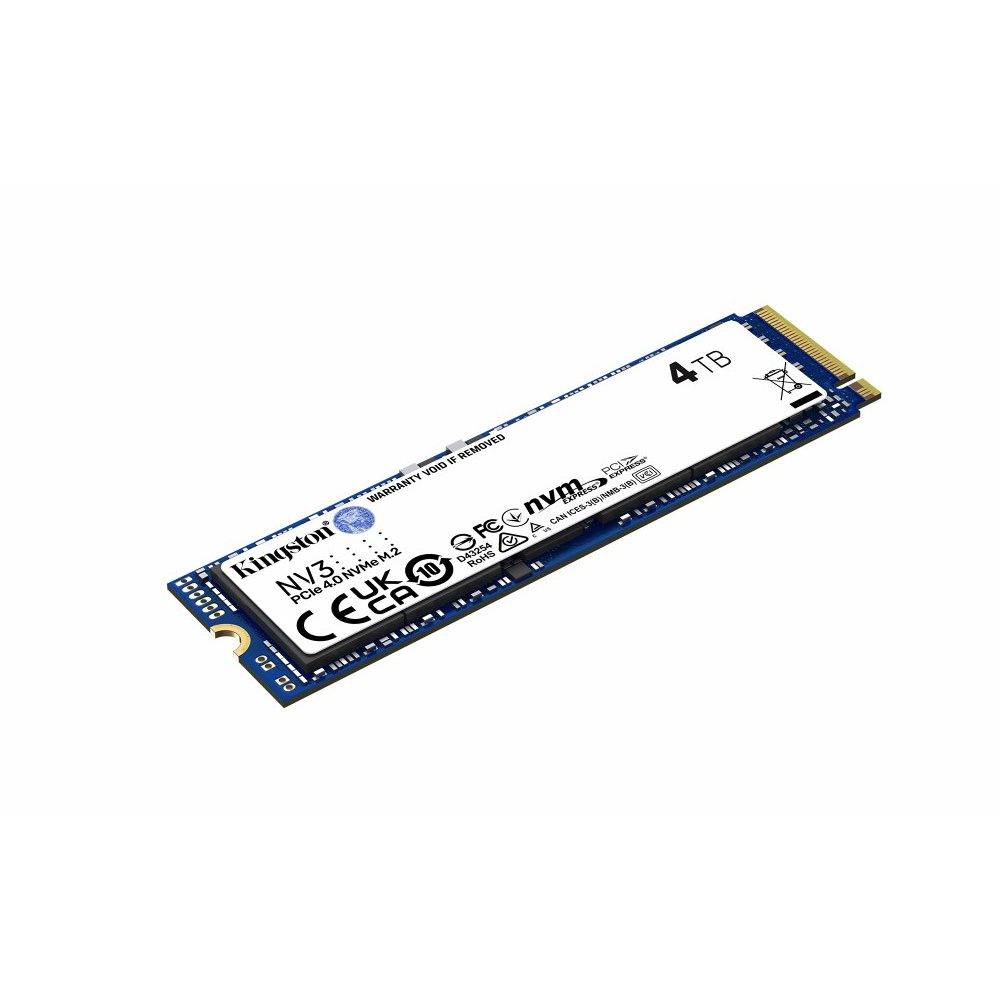 Kingston NV3 | 4TB NVMe SSD | M.2 | Gen4 | 6.000MB/s Lezen | 5.000MB/s Schrijven