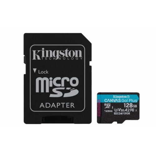 Kingston Technology microSDXC 128GB | Canvas Go! Plus Gen4 | 200MB/s | A2 | U3 | V30 | + Adapter