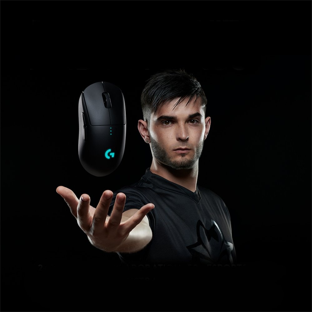Logitech G Pro | Draadloze Gaming Muis | Links- en Rechtshandig | RF | 25600 DPI | Zwart - Afbeelding 2