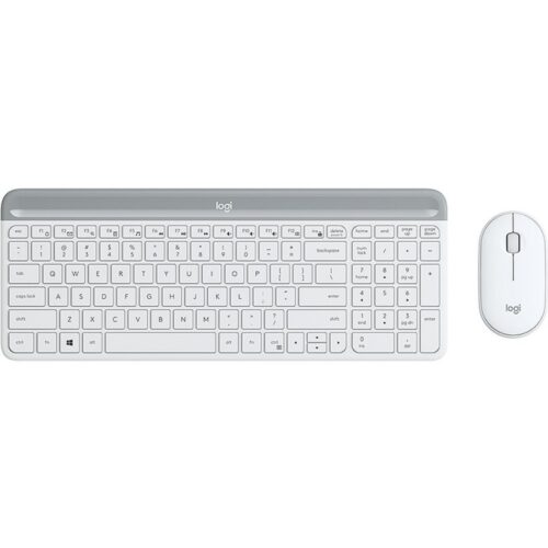 Logitech MK470 Slim | Draadloze Toetsenbord- en Muiscombo (USB) | QWERTY Engels | Wit