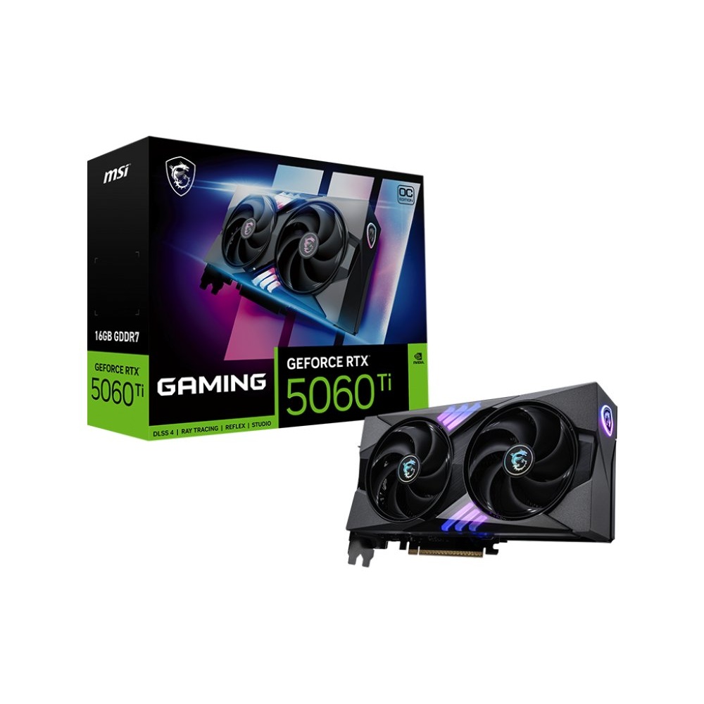 MSI GeForce RTX 5060 Ti Gaming OC | 16GB GDDR7 | DLSS 4 | Videokaart | Nvidia GPU