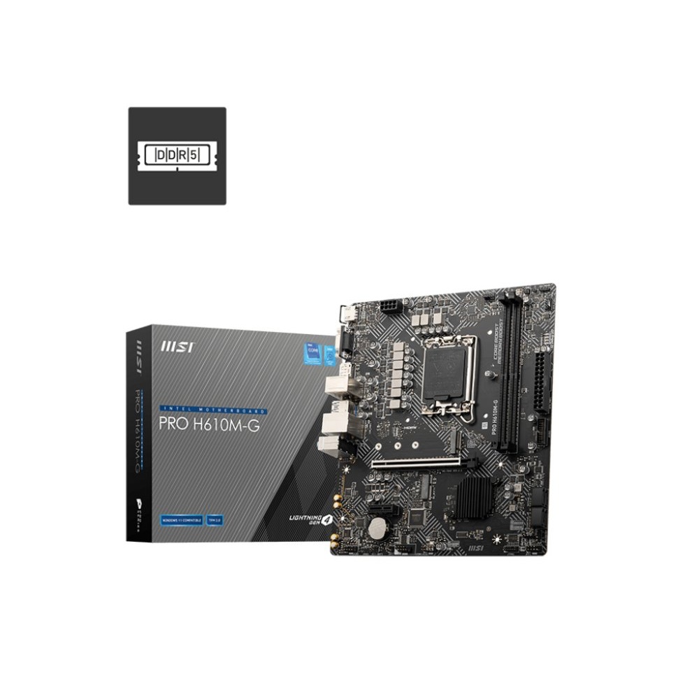 MSI PRO H610M-G | Moederbord Micro-ATX | LGA 1700 | DDR4