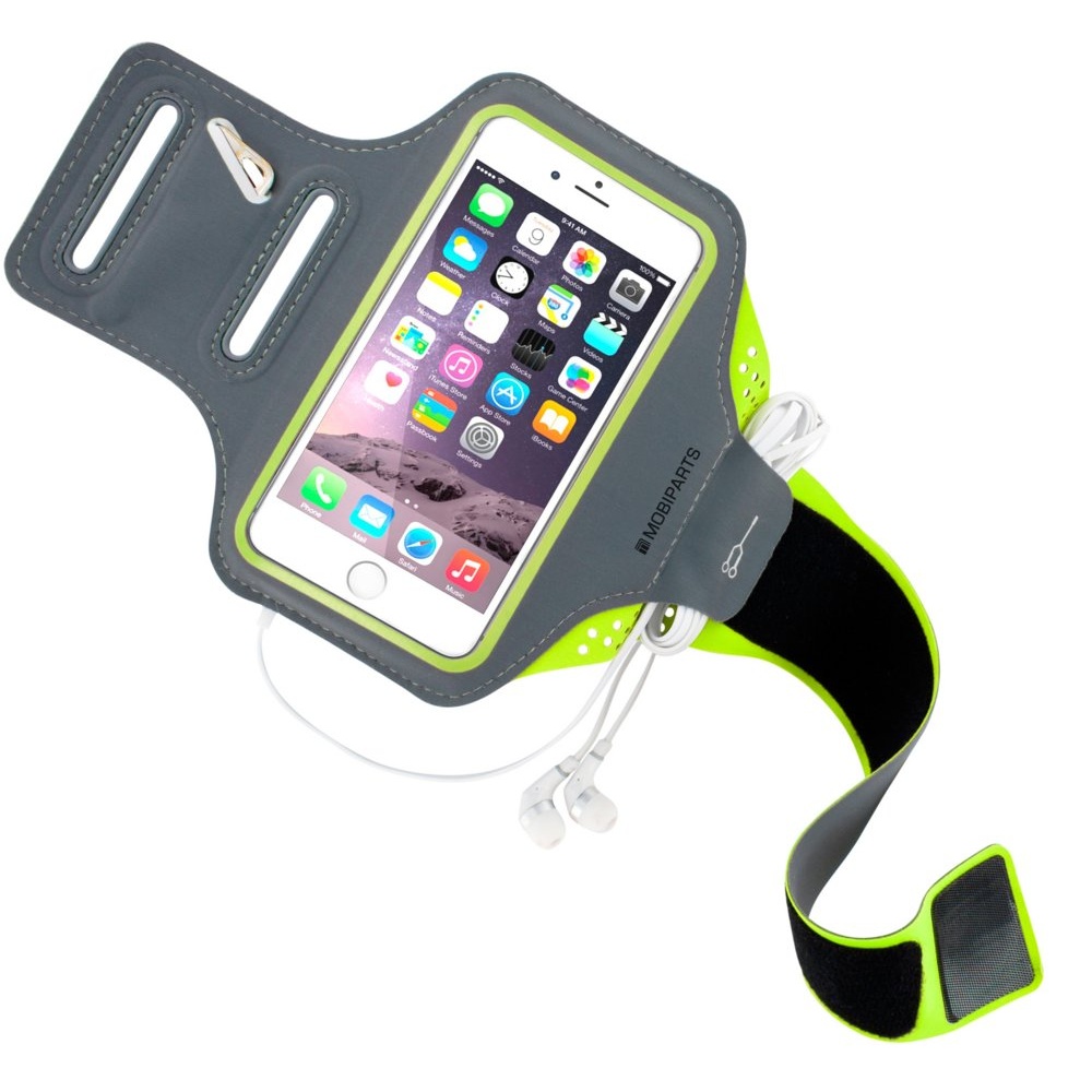 Mobiparts Comfort Fit Sport Armband | Apple iPhone 6, iPhone 6S, iPhone 7, iPhone 8 | Neon Green - Afbeelding 3