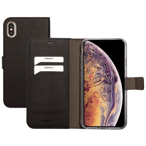 Mobiparts Saffiano Wallet Case | Apple iPhone XS Max | Black