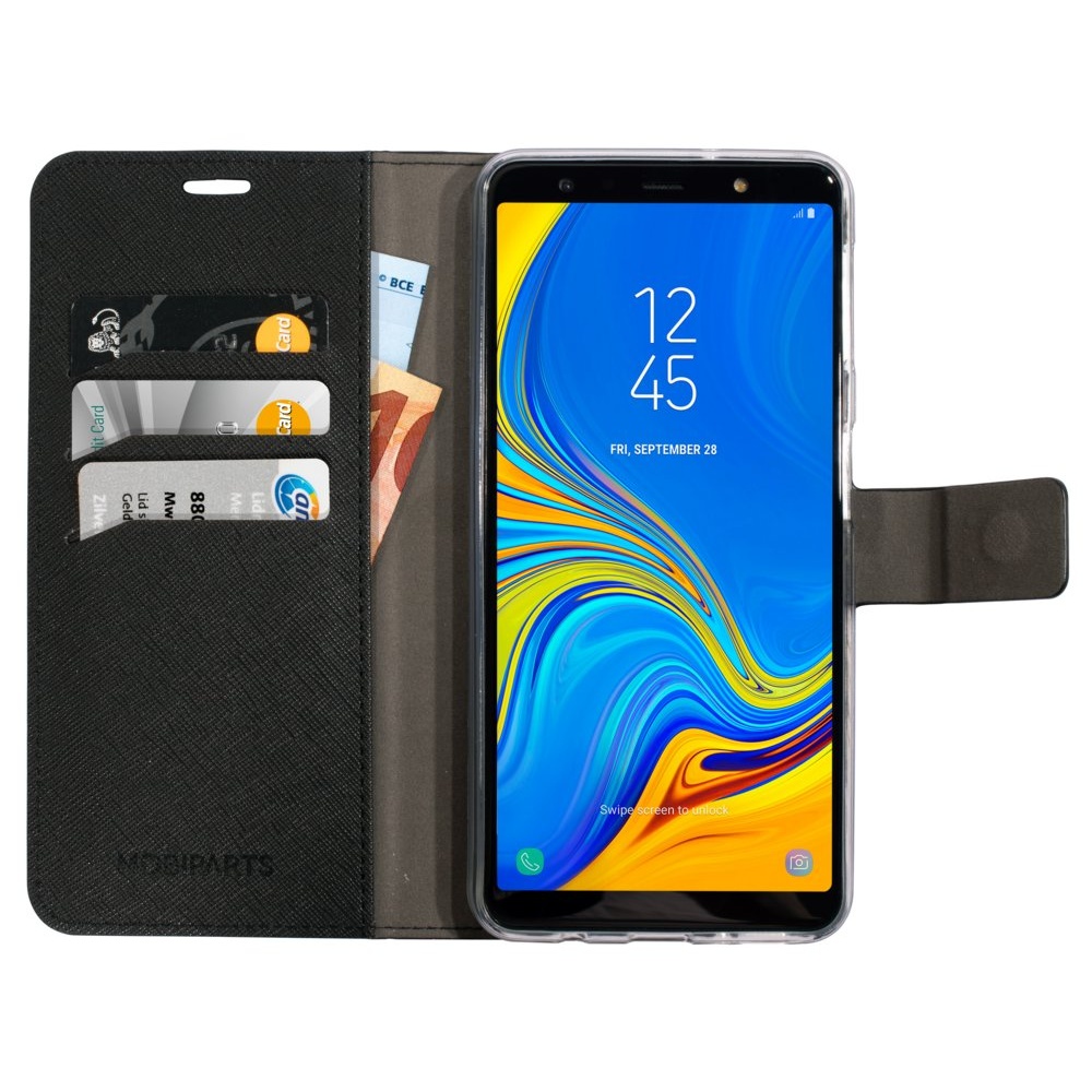 Mobiparts Saffiano Wallet Case | Samsung Galaxy A7 (2018) | Black - Afbeelding 4