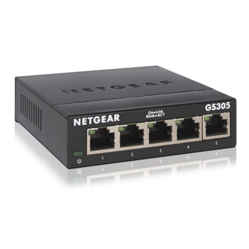 NETGEAR GS305 | Netwerk-switch | Unmanaged | L2 | 5-poorts Gigabit Ethernet (10/100/1000) | Zwart