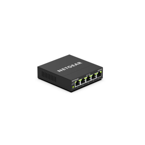 NETGEAR GS305E | 5-poorts Gigabit Ethernet Smart Managed Plus Switch | Webbeheer | QoS & VLAN Ondersteuning | Zwart