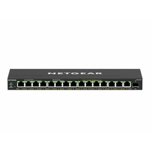 NETGEAR GS316EP-100PES | Managed Switch | 16x Gigabit Ethernet | PoE+ | Zwart