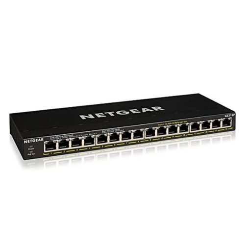 NETGEAR GS316P | Unmanaged | Gigabit Ethernet (10/100/1000 Mbps) | Power over Ethernet (PoE)